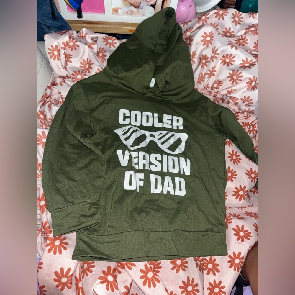Green Kids Hoodie - Cooler Version of Dad